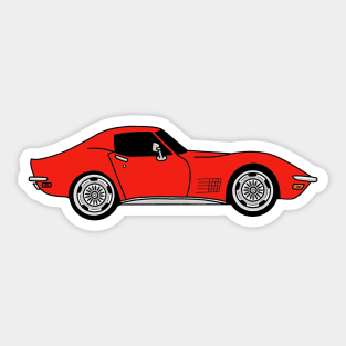 Monza Red C3 Corvette Sticker